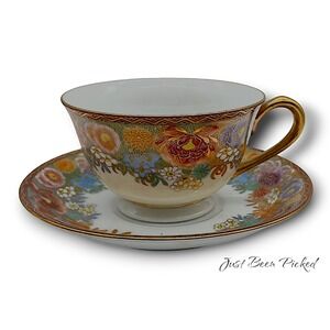 Thousand‎ Flowers Satsuma Cup and Saucer Set 6 AVAILABLE